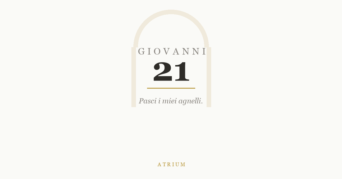 Giovanni 21 — commento al Vangelo, Atrium