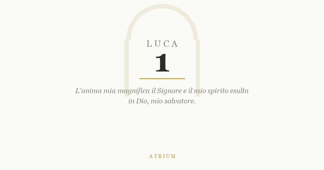 Luca 1 — commento al Vangelo, Atrium