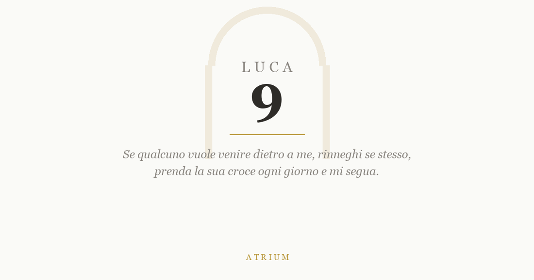 Luca 9 — commento al Vangelo, Atrium