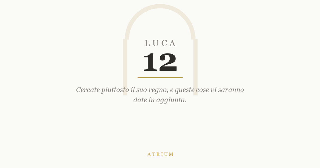 Luca 12 — commento al Vangelo, Atrium
