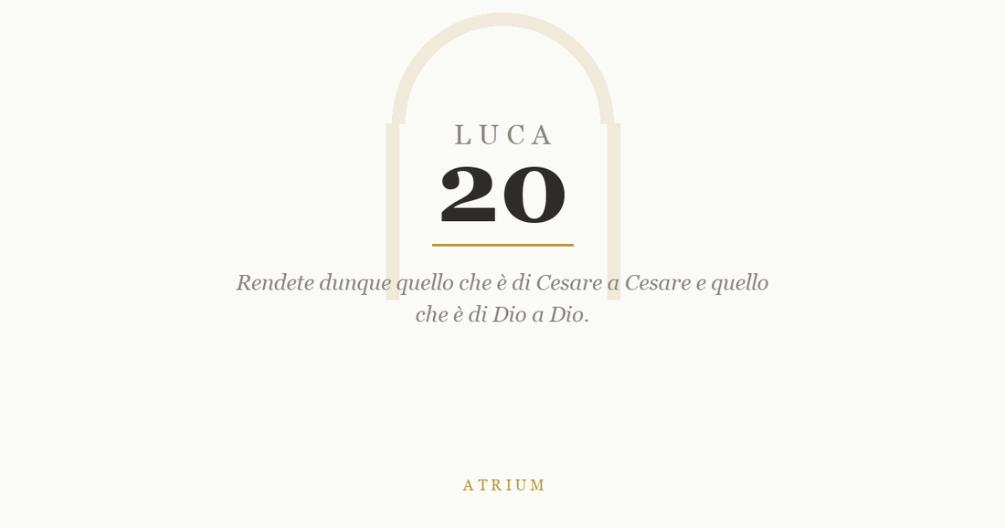 Luca 20 — commento al Vangelo, Atrium