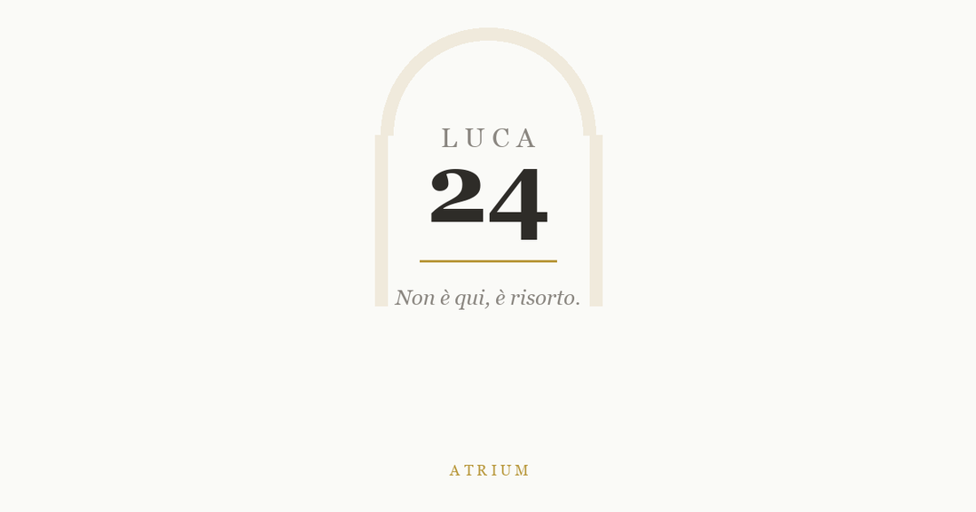 Luca 24 — commento al Vangelo, Atrium