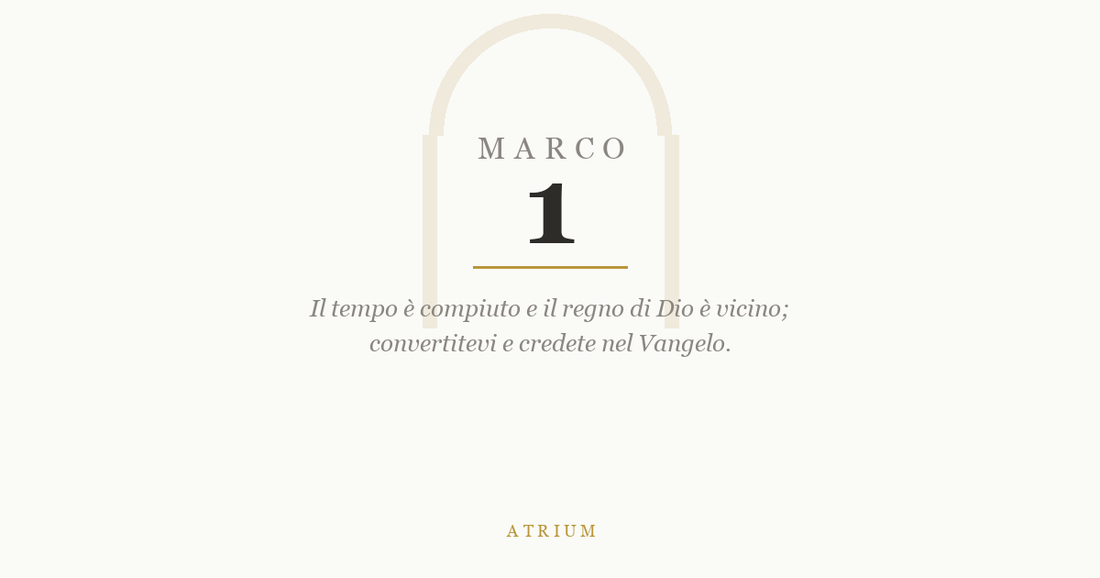 Marco 1 — commento al Vangelo, Atrium