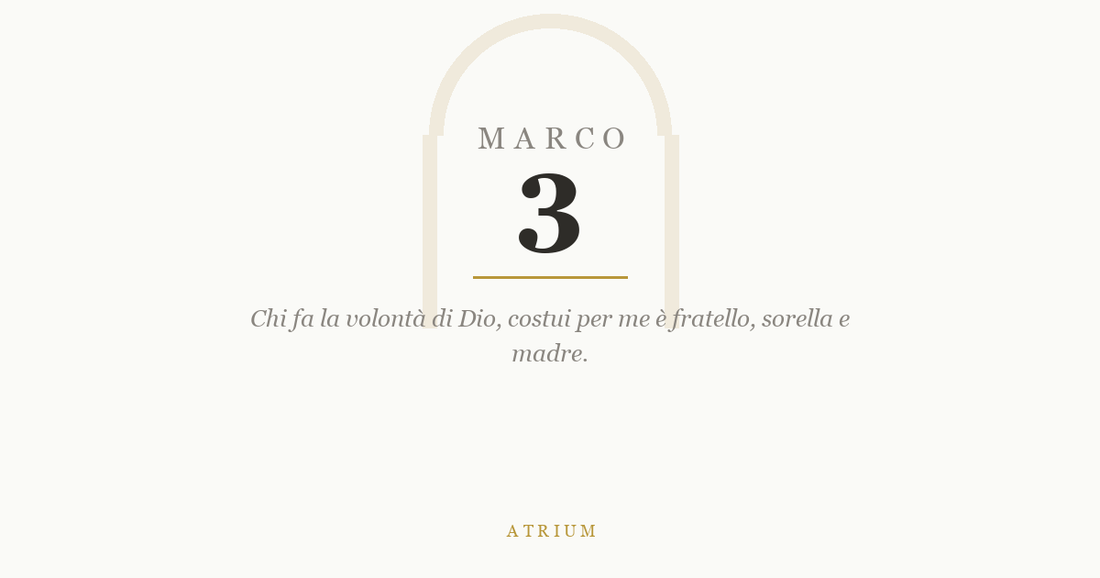 Marco 3 — commento al Vangelo, Atrium