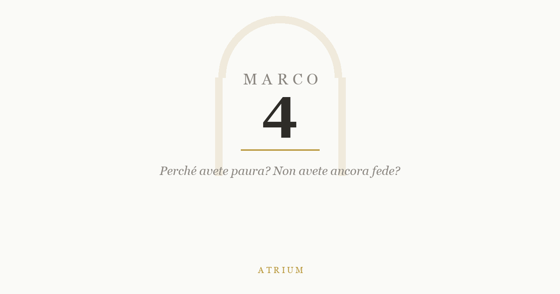 Marco 4 — commento al Vangelo, Atrium