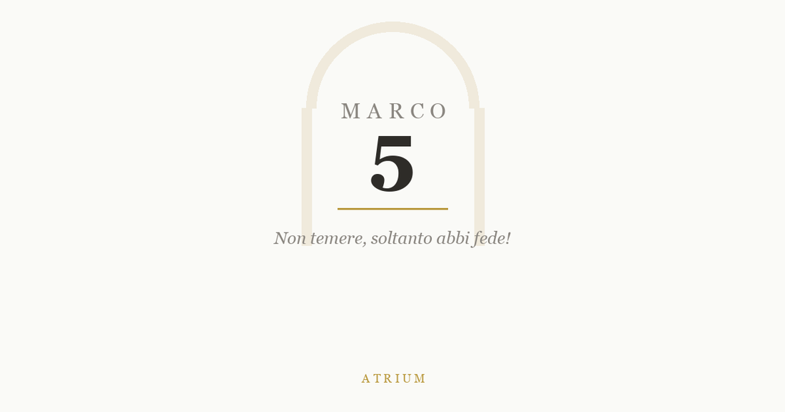 Marco 5 — commento al Vangelo, Atrium