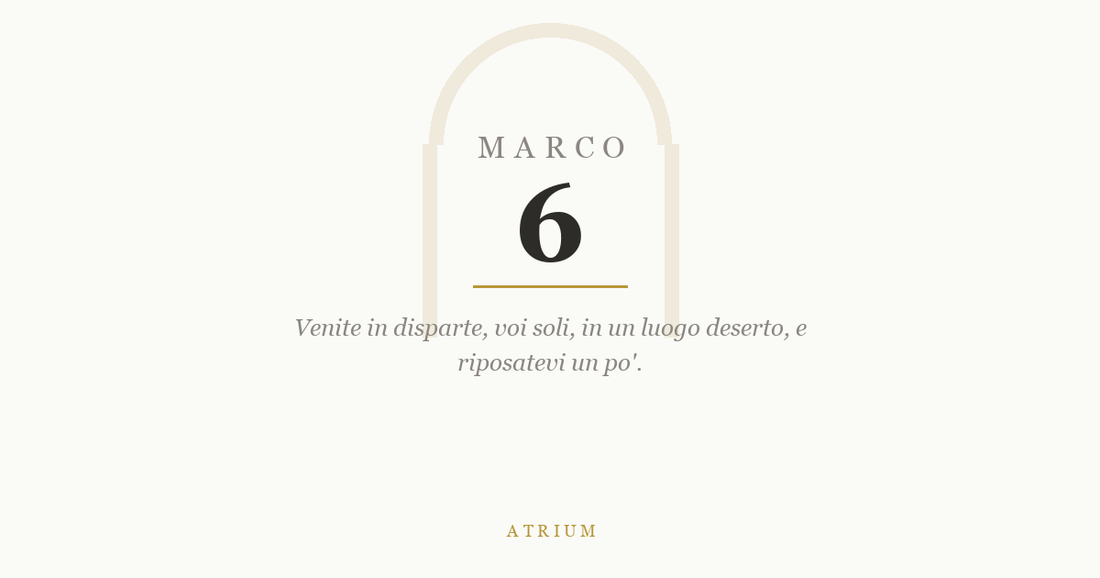 Marco 6 — commento al Vangelo, Atrium
