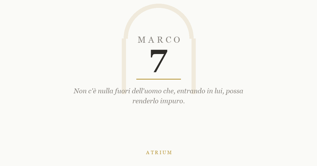 Marco 7 — commento al Vangelo, Atrium