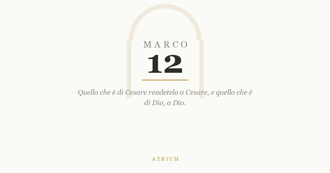 Marco 12 — commento al Vangelo, Atrium