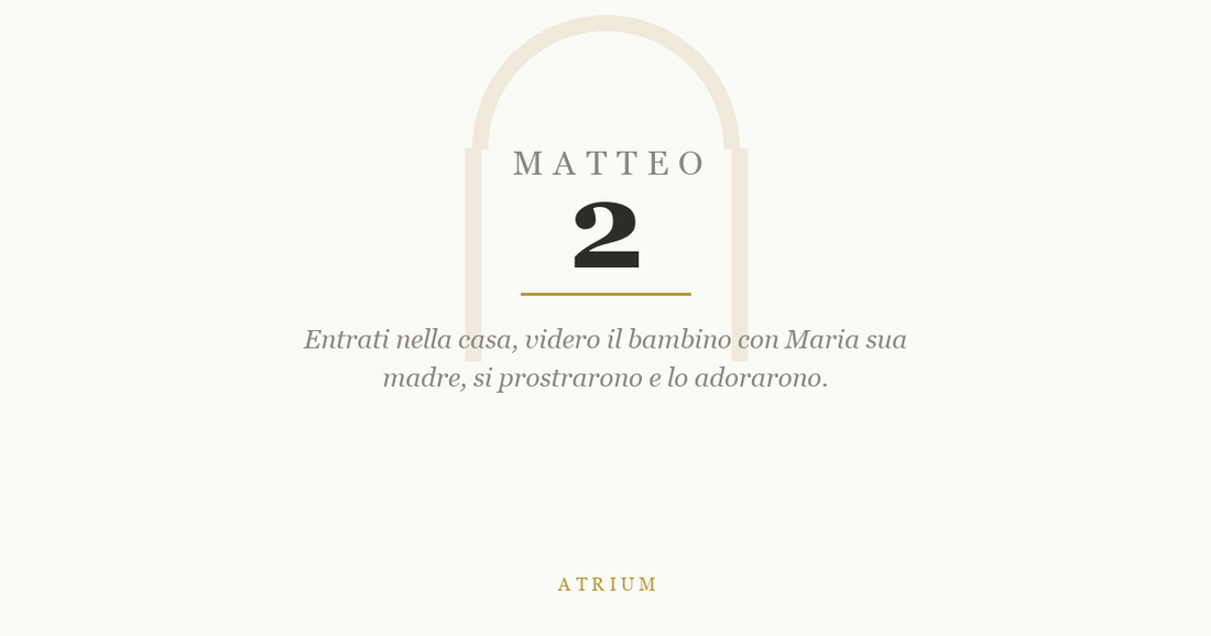 Matteo 2 — commento al Vangelo, Atrium