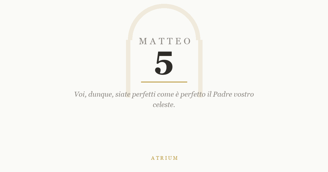 Matteo 5 — commento al Vangelo, Atrium