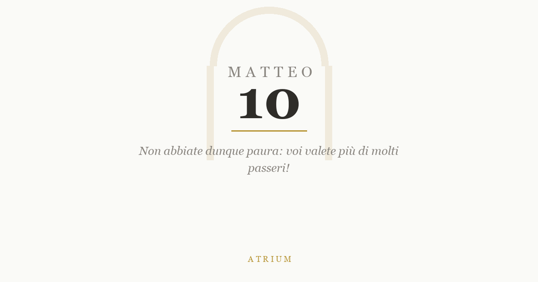 Matteo 10 — commento al Vangelo, Atrium