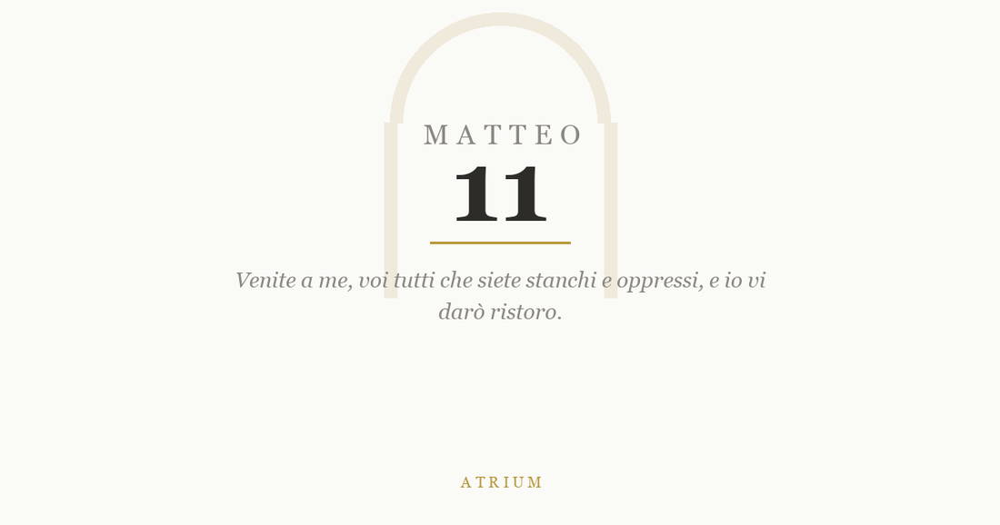 Matteo 11 — commento al Vangelo, Atrium
