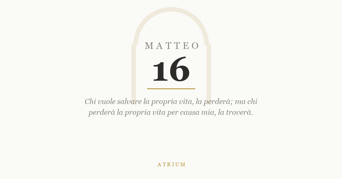 Matteo 16 — commento al Vangelo, Atrium