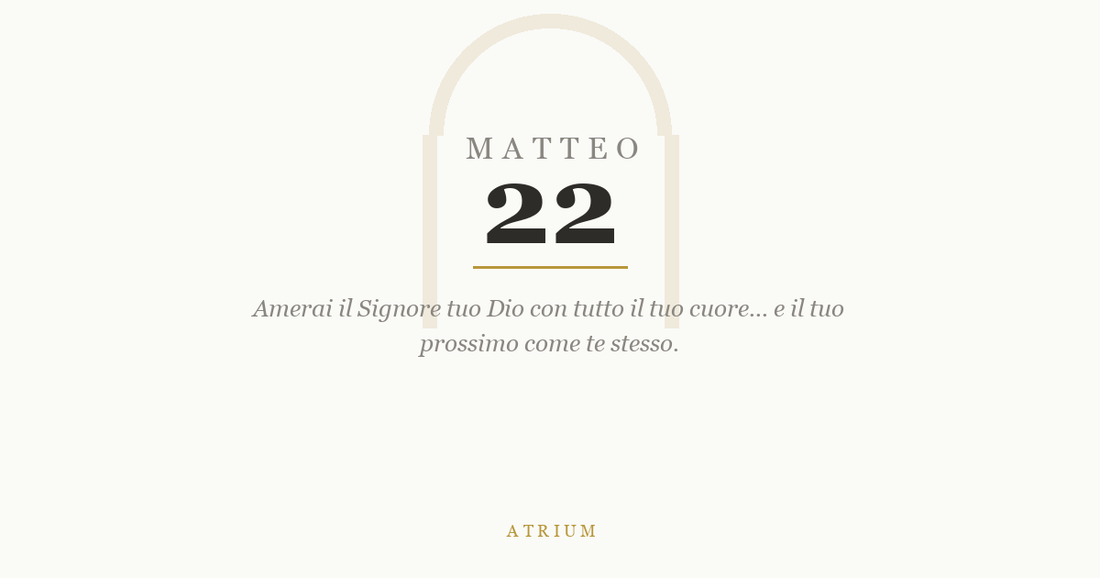 Matteo 22 — commento al Vangelo, Atrium