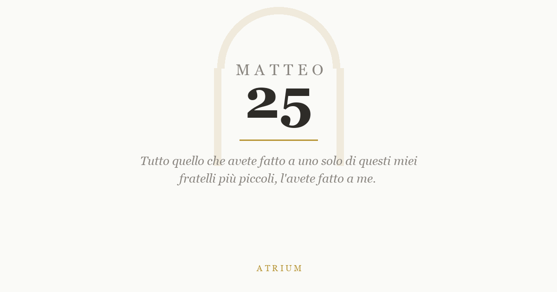 Matteo 25 — commento al Vangelo, Atrium